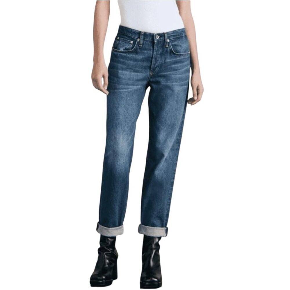 Rag & Bone Rosa Mid Rise Boyfriend Jeans Tapered Streetwear 90s Baggy Y2K 23